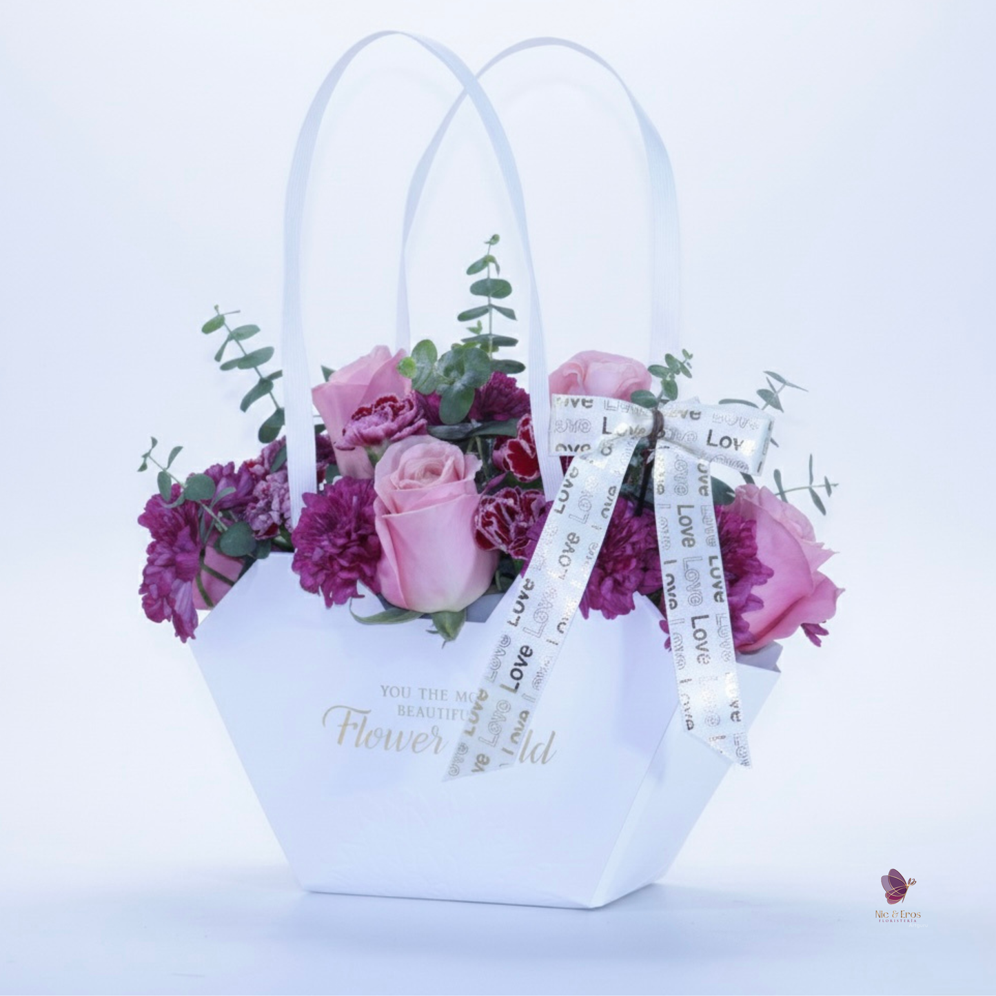 Bolsa Floral (Negro, Blanco, Rojo, Beige)