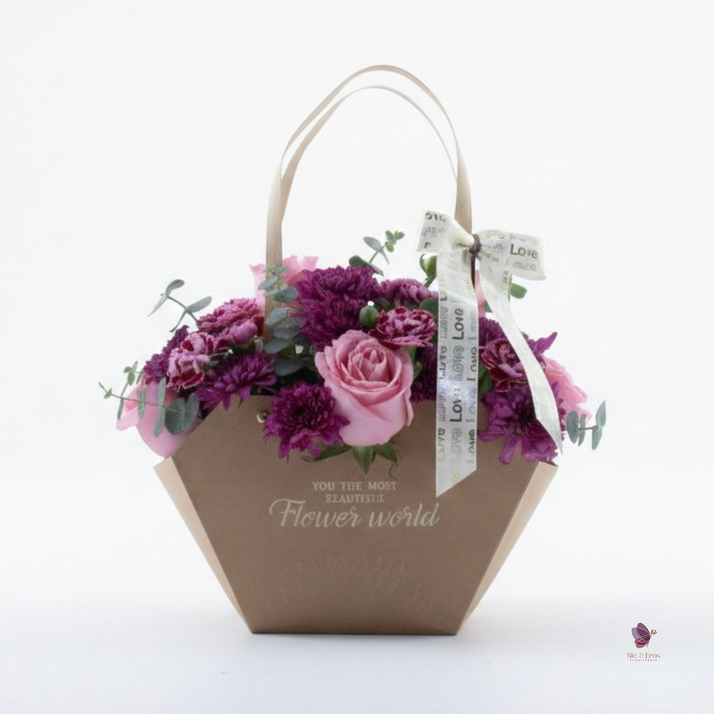 Bolsa Floral (Negro, Blanco, Rojo, Beige)