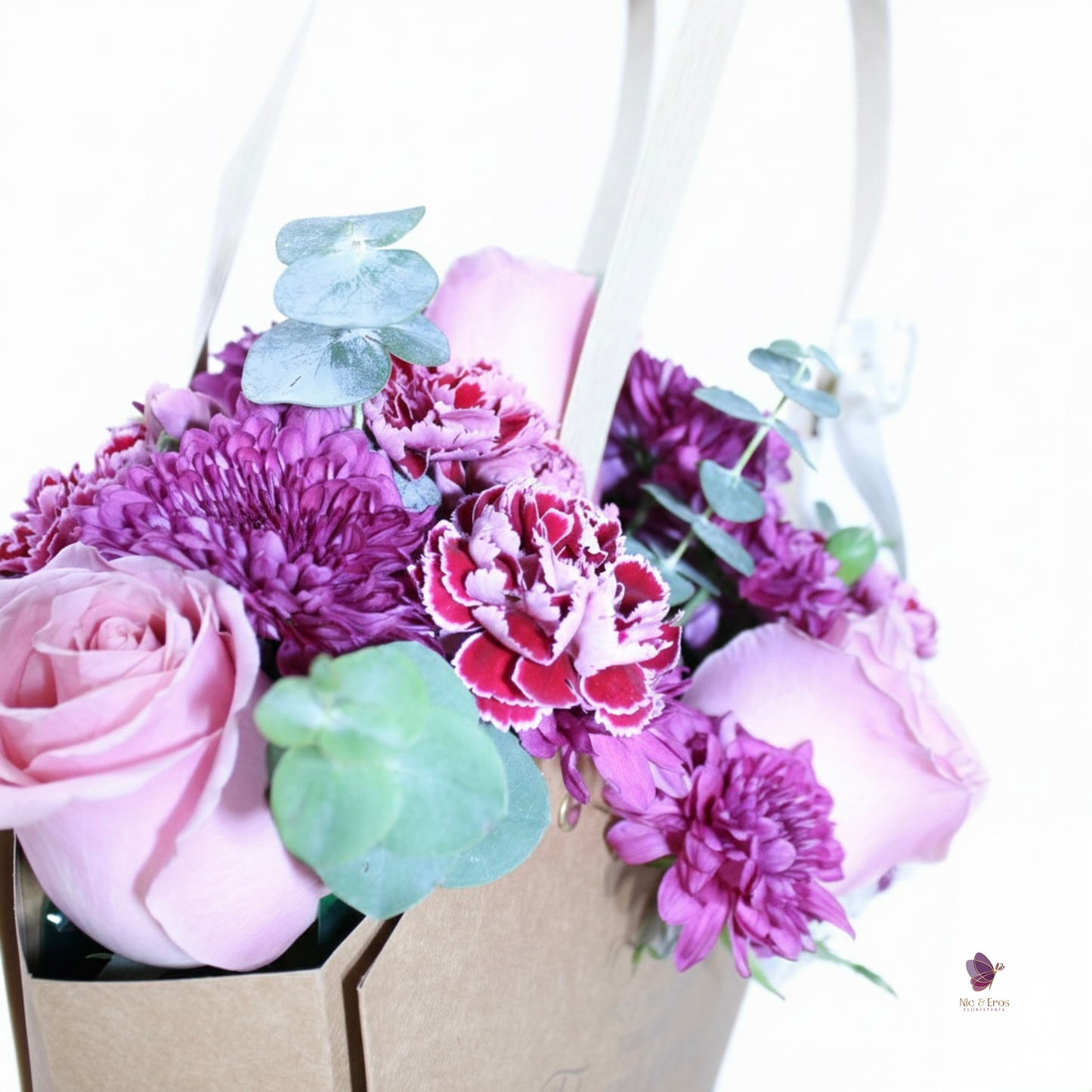 Bolsa Floral (Negro, Blanco, Rojo, Beige)