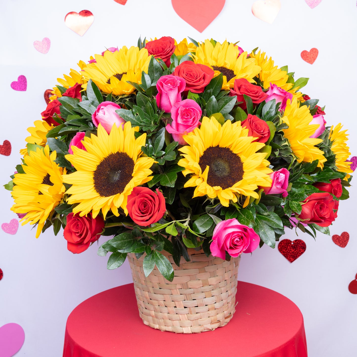 Canasta de Girasoles mixta