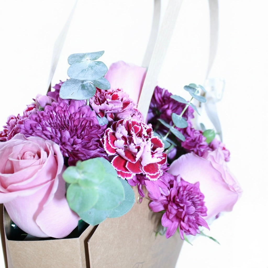 Bolsa Floral (Negro, Blanco, Rojo, Beige)
