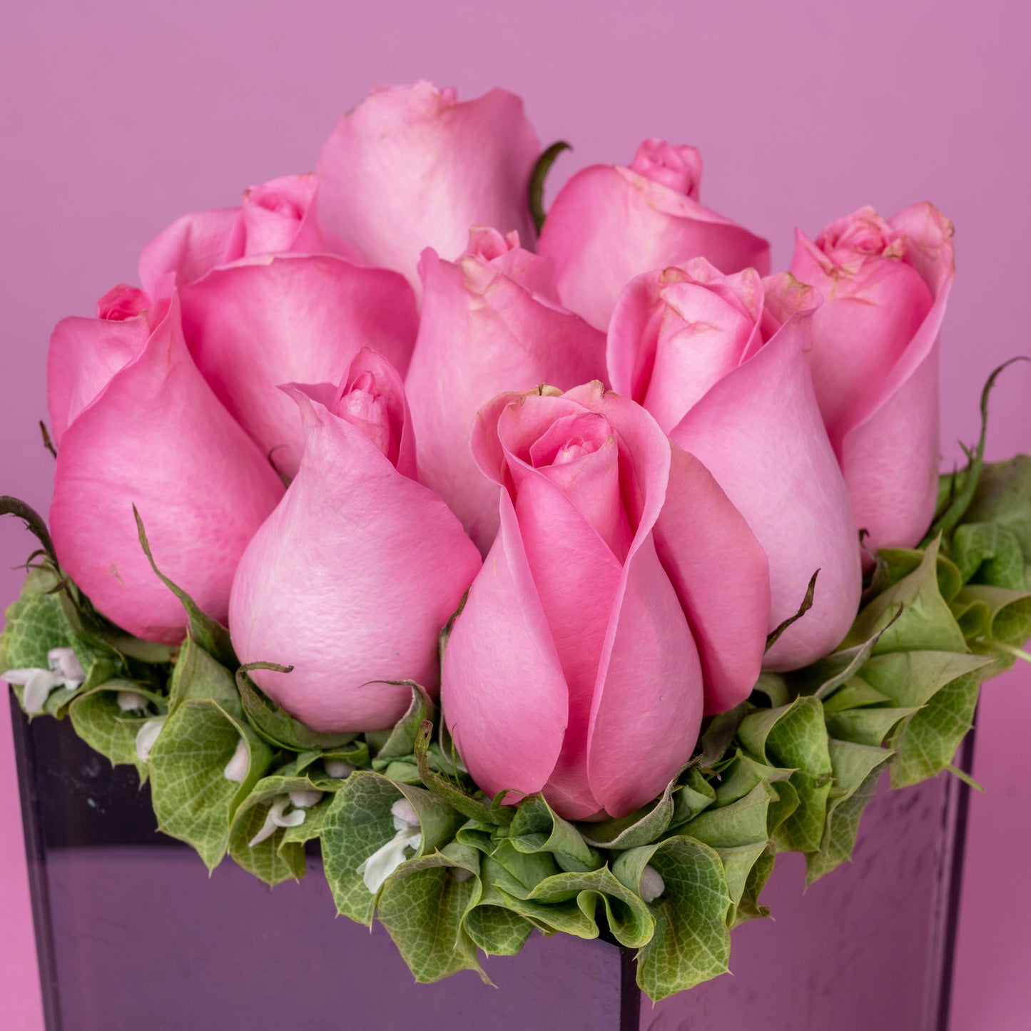 Cubo de rosas