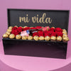 Caja personalizada de rosas.