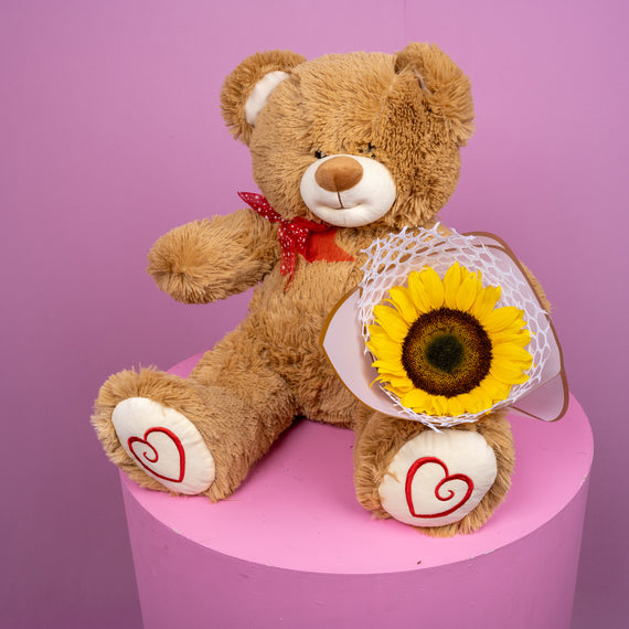 Combo Teddy Parche y girasol