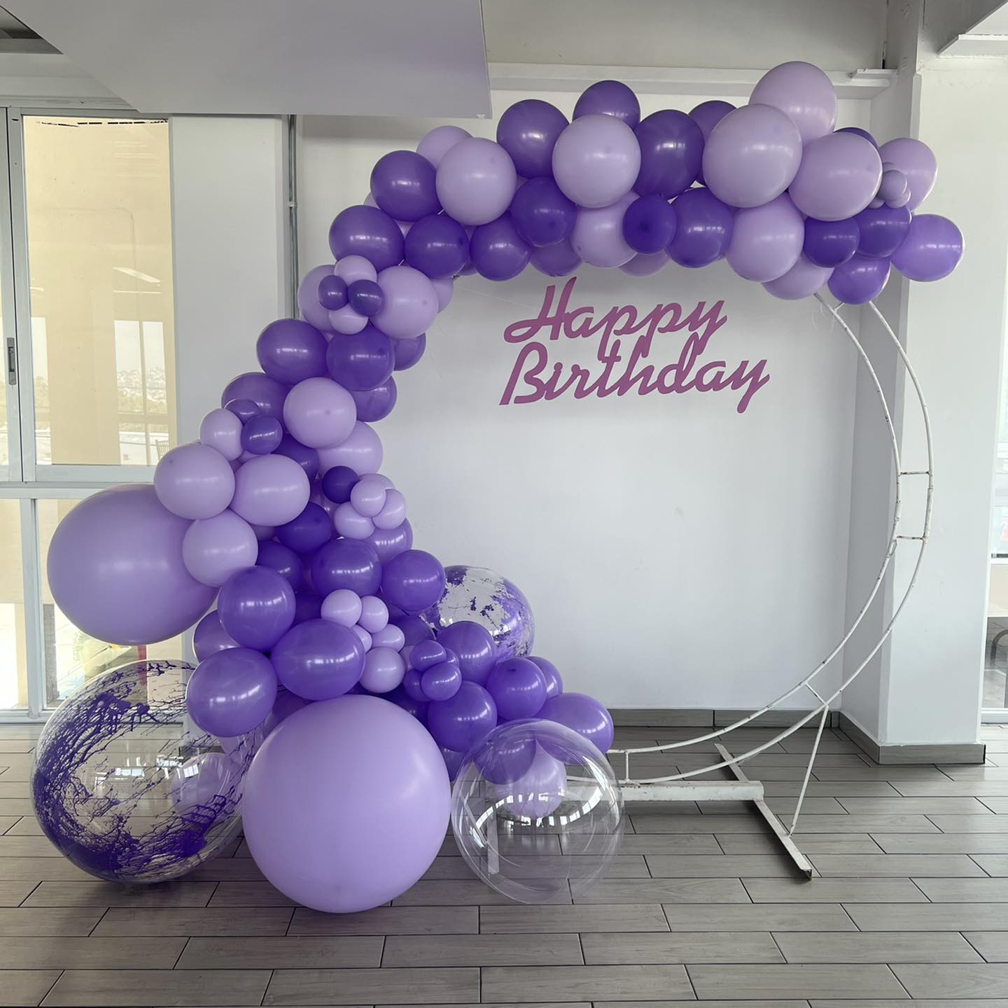 Aro con globos orgánicos