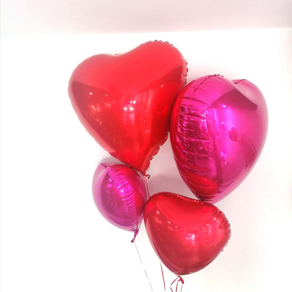 Ramo de globos de corazón