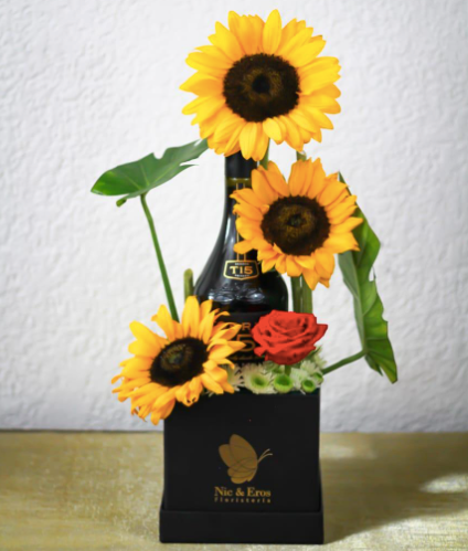 Brandy con girasoles