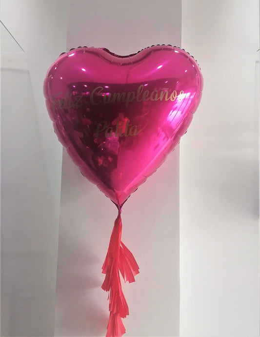 Globo metalizado de corazón personalizado