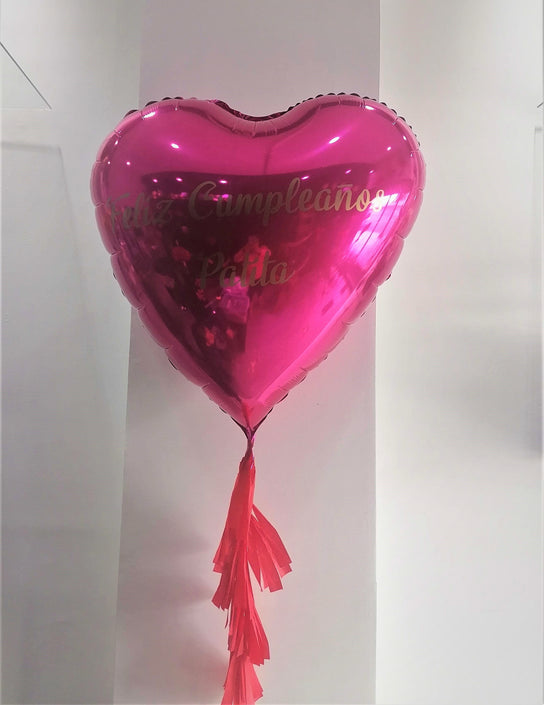 Globo metalizado de corazón personalizado